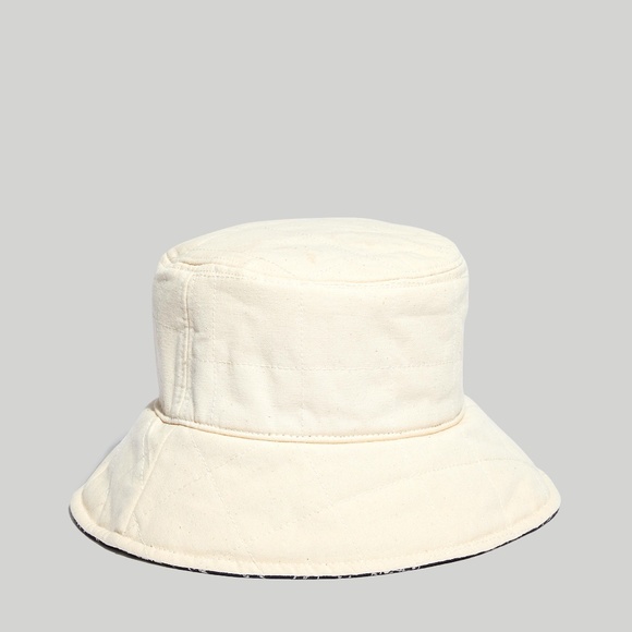 New Madewell Reversible Quilted Bucket Hat in Twilight - Picture 2 of 6